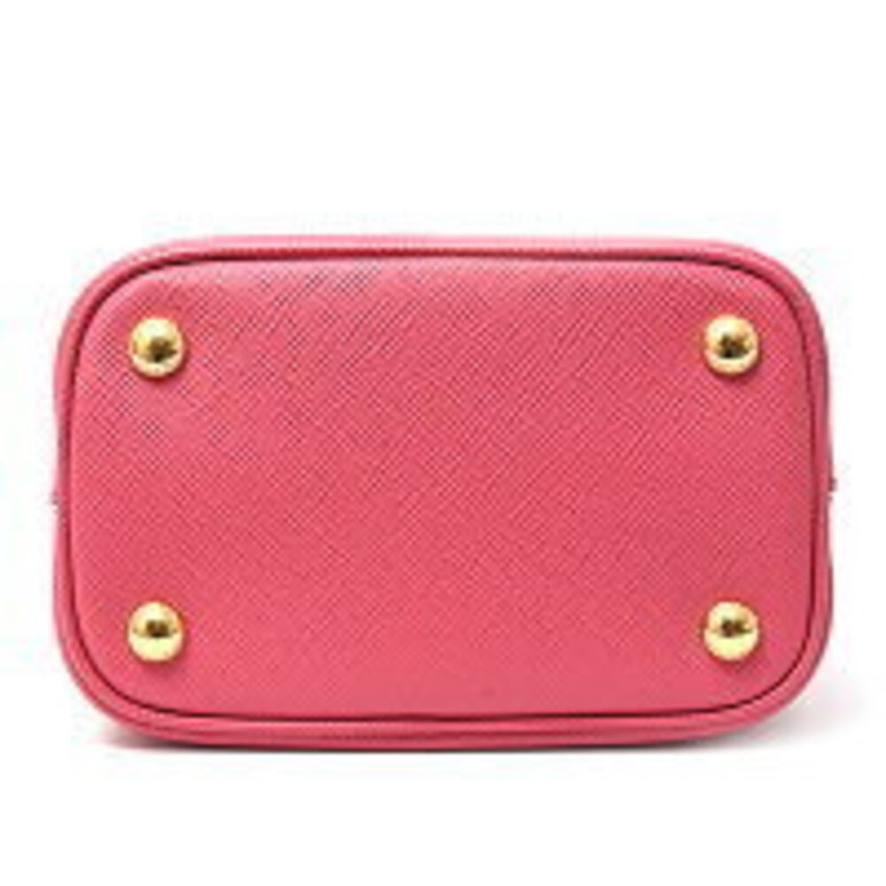 Prada Hand Saffiano Leather Pink Shoulder Bag Panier - Picture 3 of 3